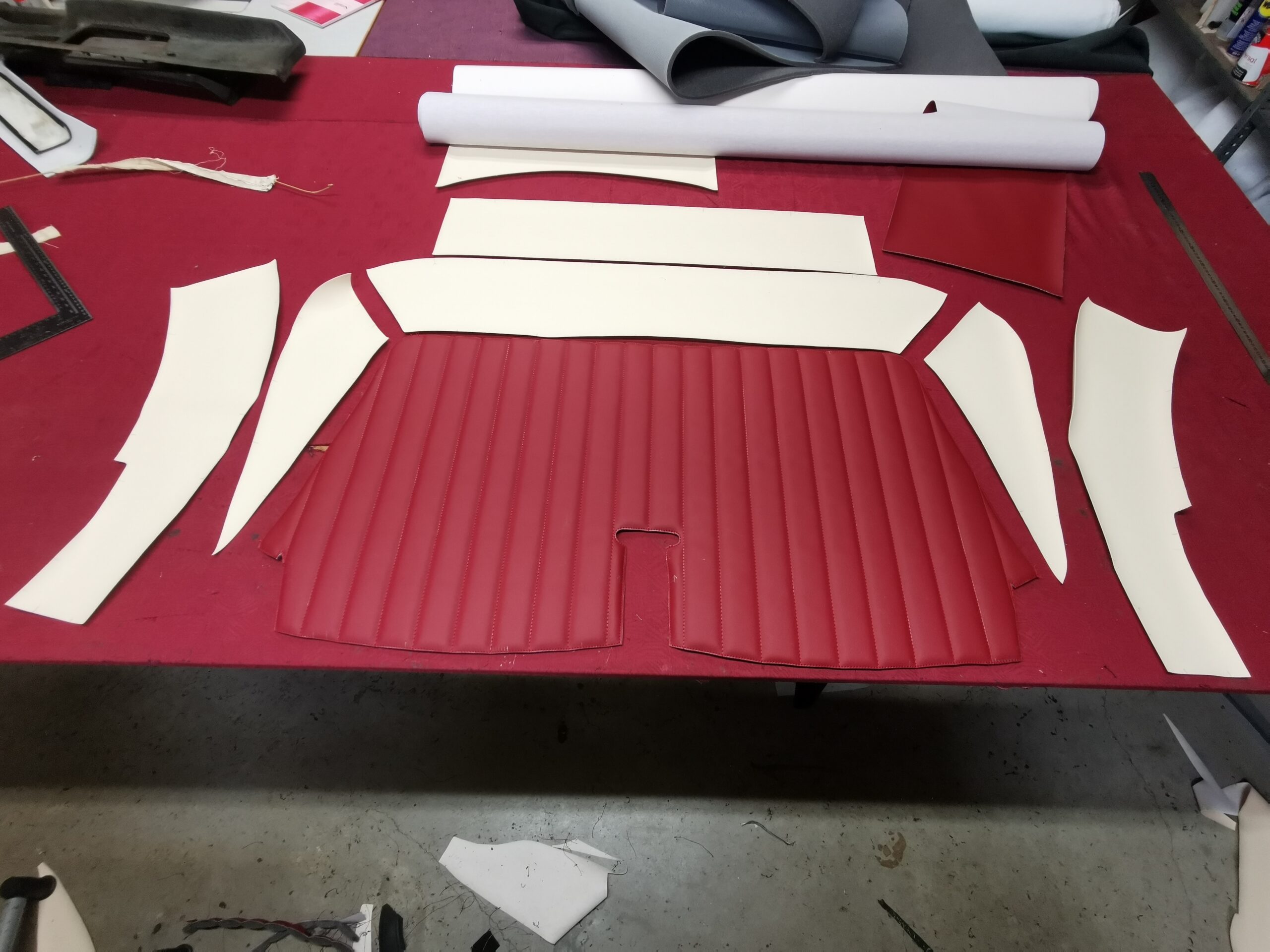 werkproces oldtimer interieur