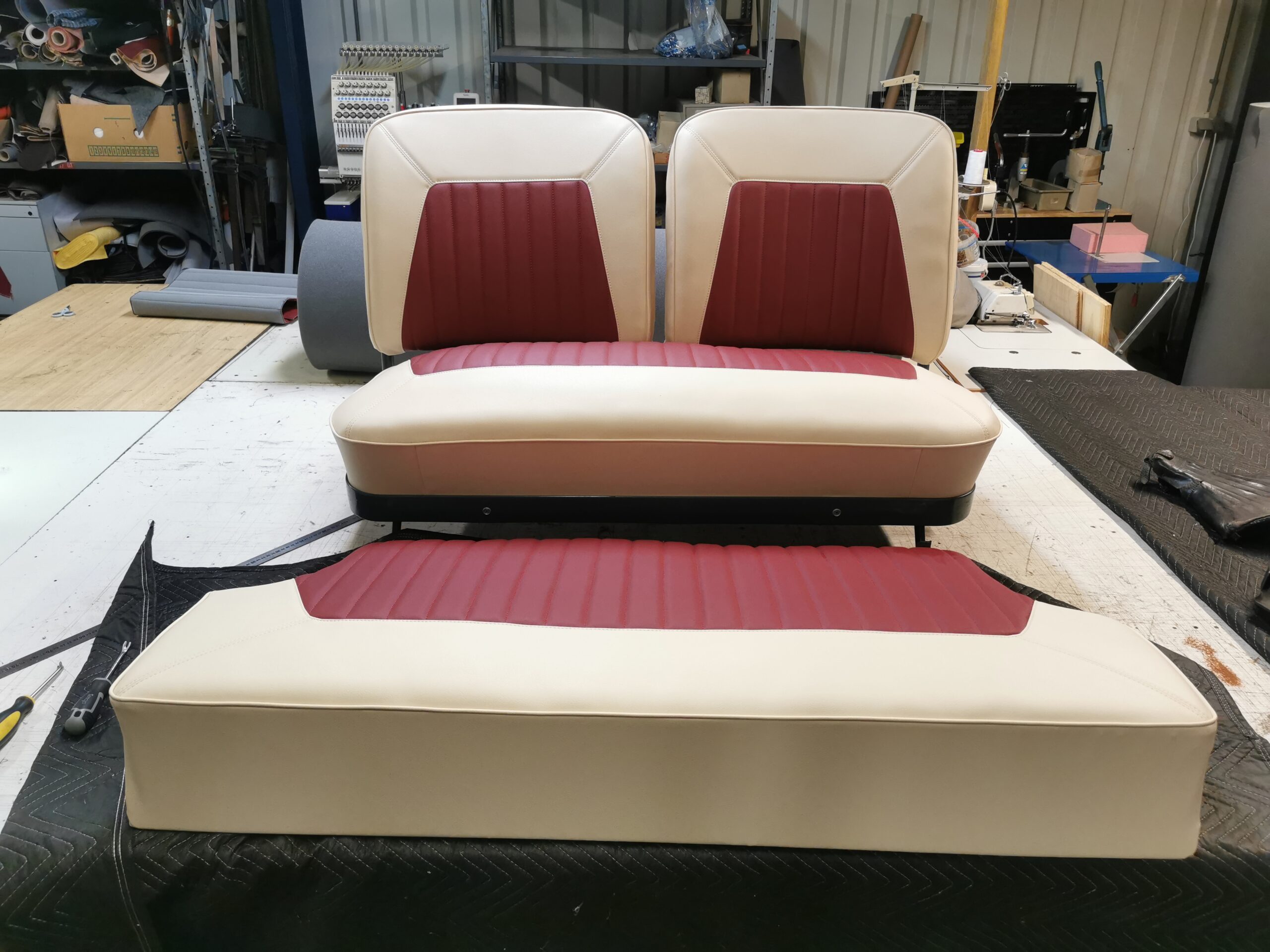 werkproces oldtimer interieur